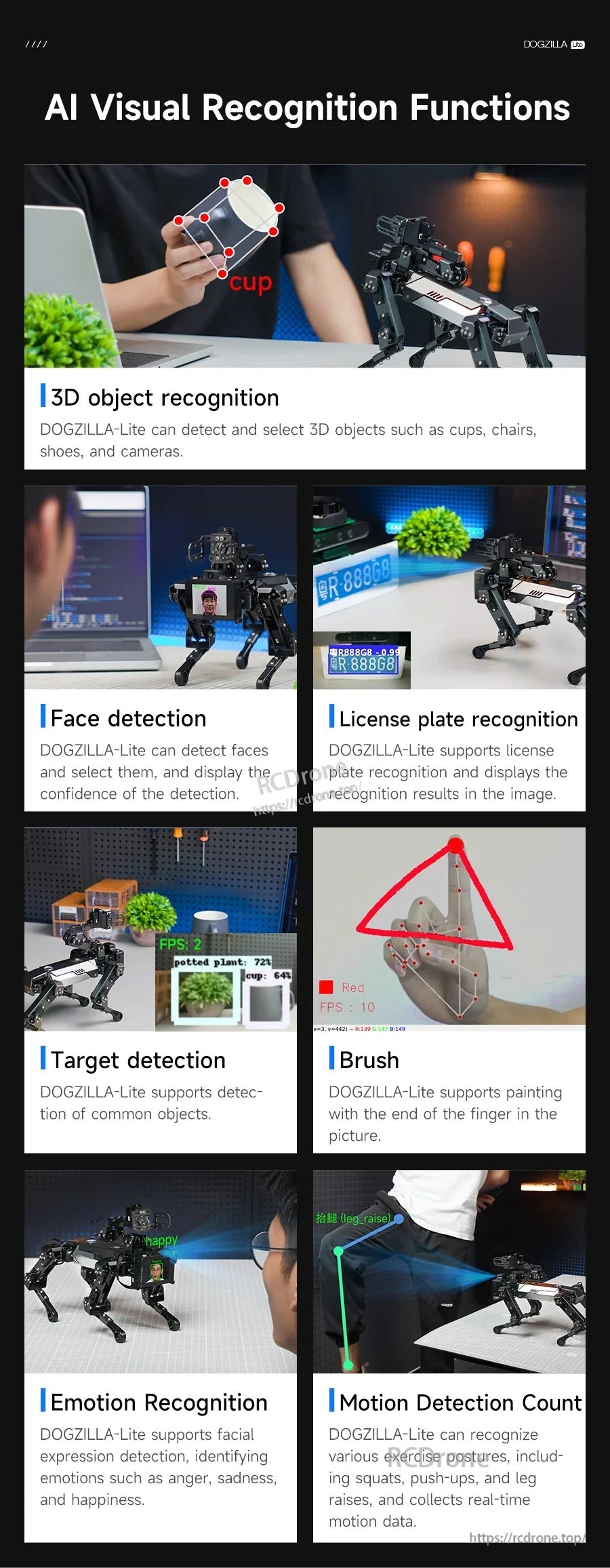 AI visual recognition functions list: 3D object recognition, face detection, license plate recognition, and more