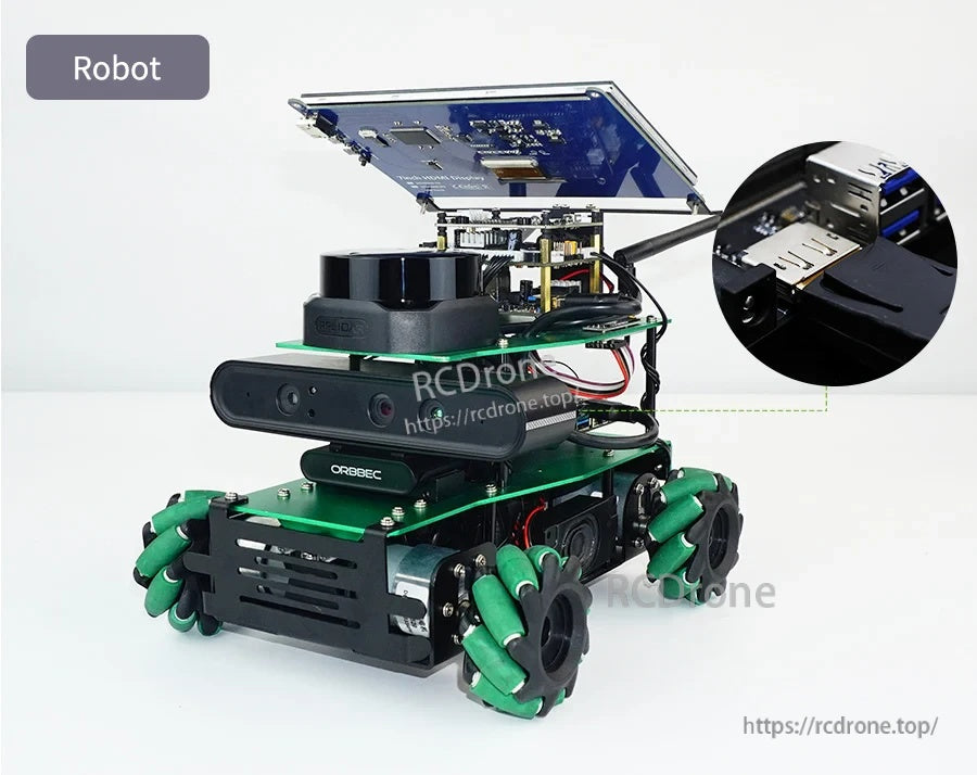 Robot project using a Jetson board with an HDMI display connection via DP to HDMI cable