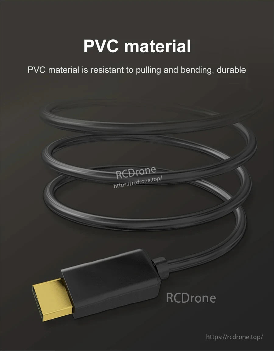 PVC jacketed cable body coiled, designed to resist pulling and bending during installation