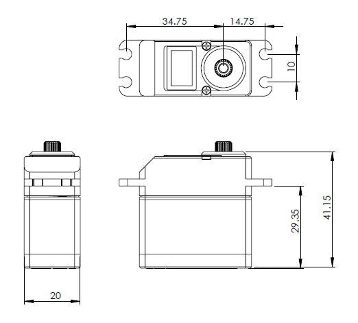 MKS DS660A+ High Torque Digital Servo Motor, Titanium Gear, Aluminum Case