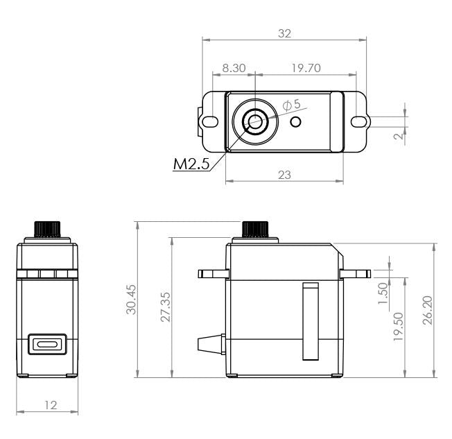 MKS DS97 Digital Coreless Cyclic Servo Motor for RC Helicopters | 4.8V-7.0V, 4.3 kg-cm, 0.058 s