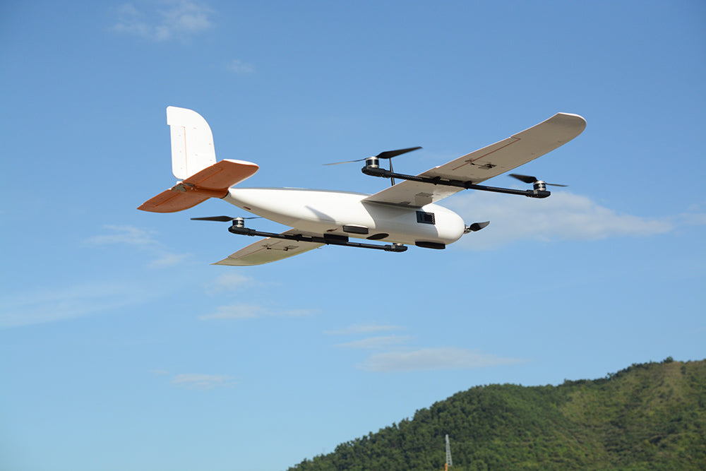 Foxtech Loong 2160 VTOL Airplane, High-tech drone with max take-off weight of 8kg and cruising speed of 18-20m/s.