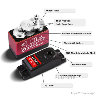 EJ.life Servo moteur RC QY3240MG 40KG Servo de moteur numérique Servo EJ.life Servo moteur RC QY3240MG 40KG Servo de moteur numérique Servo