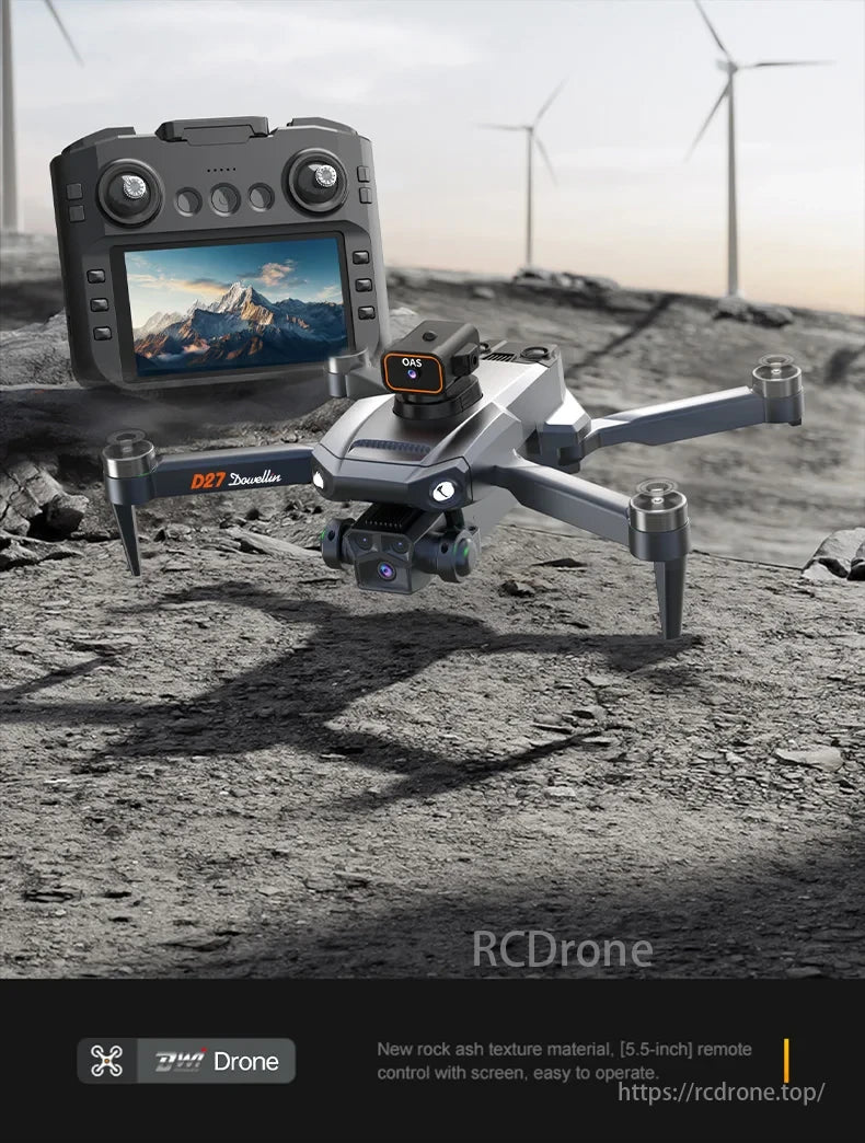 DWI D27 Drone, D27 drone with 5.5-inch screen remote control, easy operation.