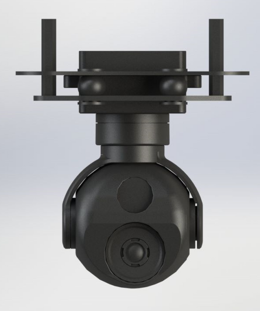 TOPOTEK DYK290G207 Подвес для дрона с двойным освещением — камера видимого света с 9-кратным зумом и разрешением 1080P + тепловизор 7 мм, 256x192 с выходом IP/HDMI, 2-осевой подвес