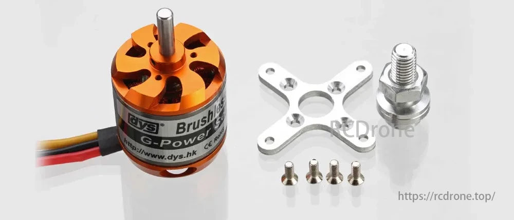 DYS D3536 Brushless Motor, Brushless motor with 1450KV to 910KV options and varying pull weights for use with 2-4s Lipo batteries.