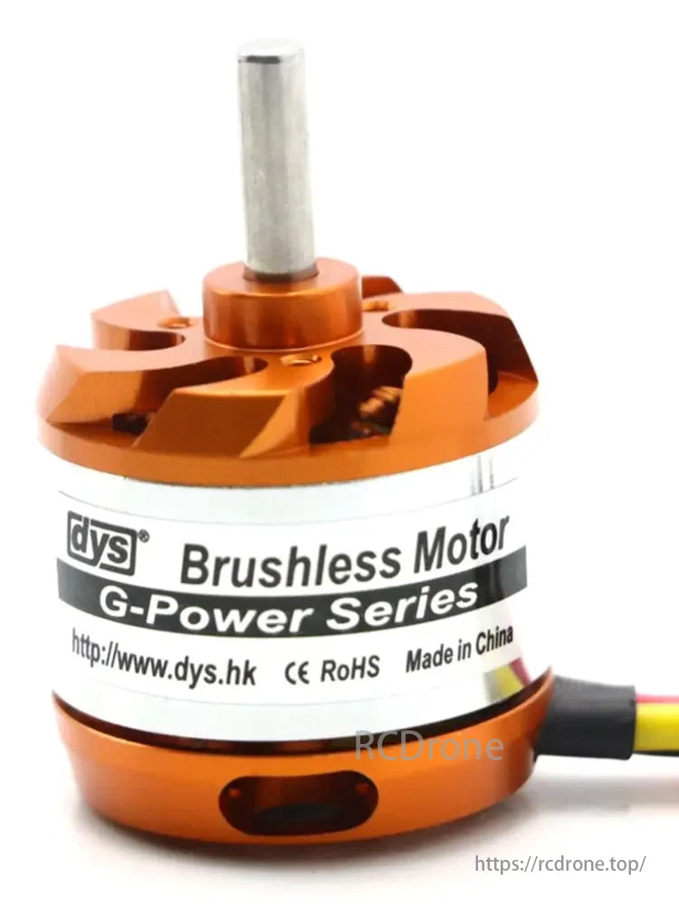 DYS D3536 Brushless Motor, DYS Brushless Motor, G-Power Series, CE RoHS, Made in China.