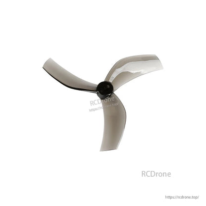 Dalprop Cyclone T3528 3-blade T-mount drone propeller with translucent gray blades and black hub