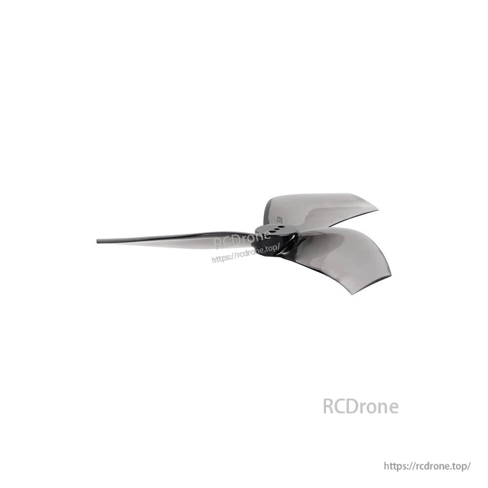 Dalprop Cyclone T3528 3.5-inch tri-blade T-mount FPV drone propeller with black hub and translucent gray blades