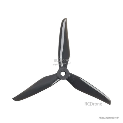 Black Dalprop Cyclone T5139.5 tri-blade freestyle FPV propeller with center mounting hub