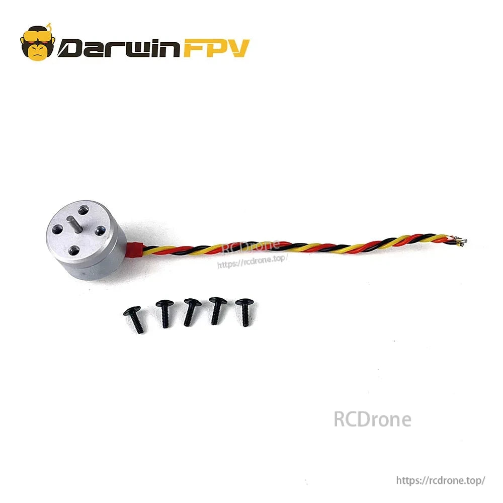 Motor with twisted lead wires plus five black mounting screws included