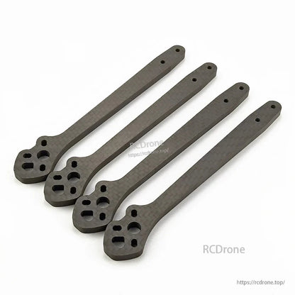 Set of four carbon fiber quadcopter arms with motor mounting holes for Darwin 129 frame
