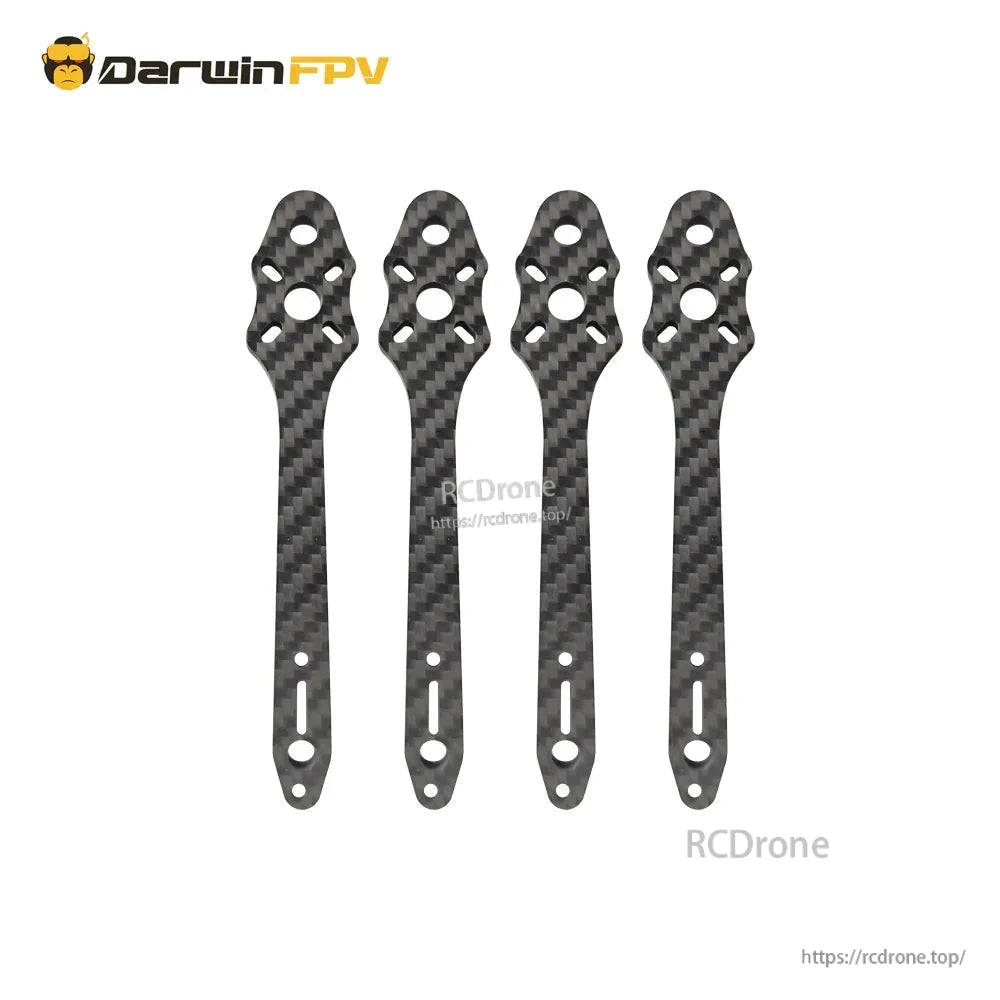 Set of four carbon fiber replacement arms for Darwin 240 quad frame, drilled motor and mounting holes