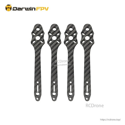 Set of four carbon fiber replacement arms for Darwin 240 quad frame, drilled motor and mounting holes