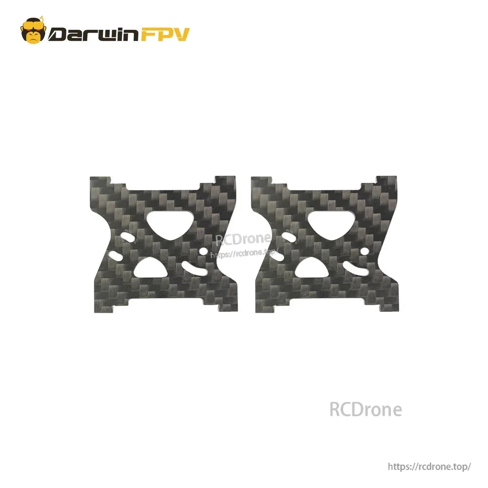 Pair of carbon fiber side plates/brackets with cutouts for Darwin 240 frame assembly