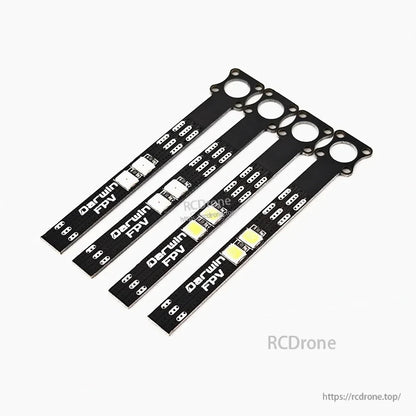 DarwinFPV LED light strips set for FPV drone arms, four-piece board set