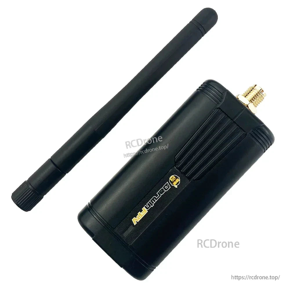 Darwin Vantac Lite TX module and antenna shown separately, SMA antenna connector visible