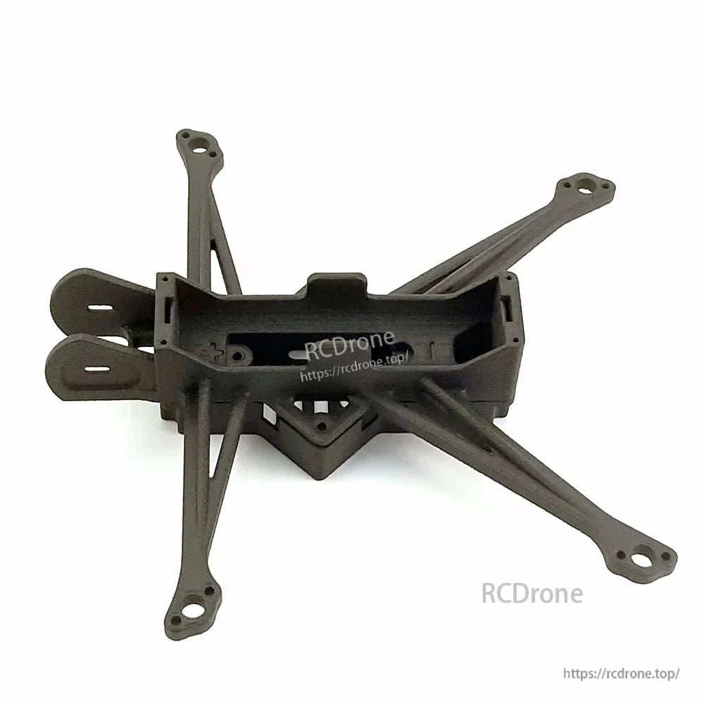 Side profile of Darwin18650 FPV Frame showing battery bay and rear mounting plates