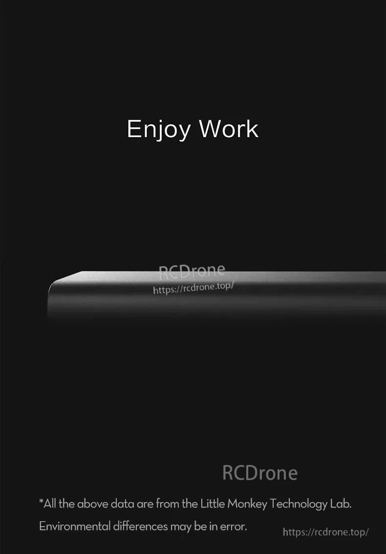 Slim screwdriver bits kit case side silhouette with “Enjoy Work” text on black background