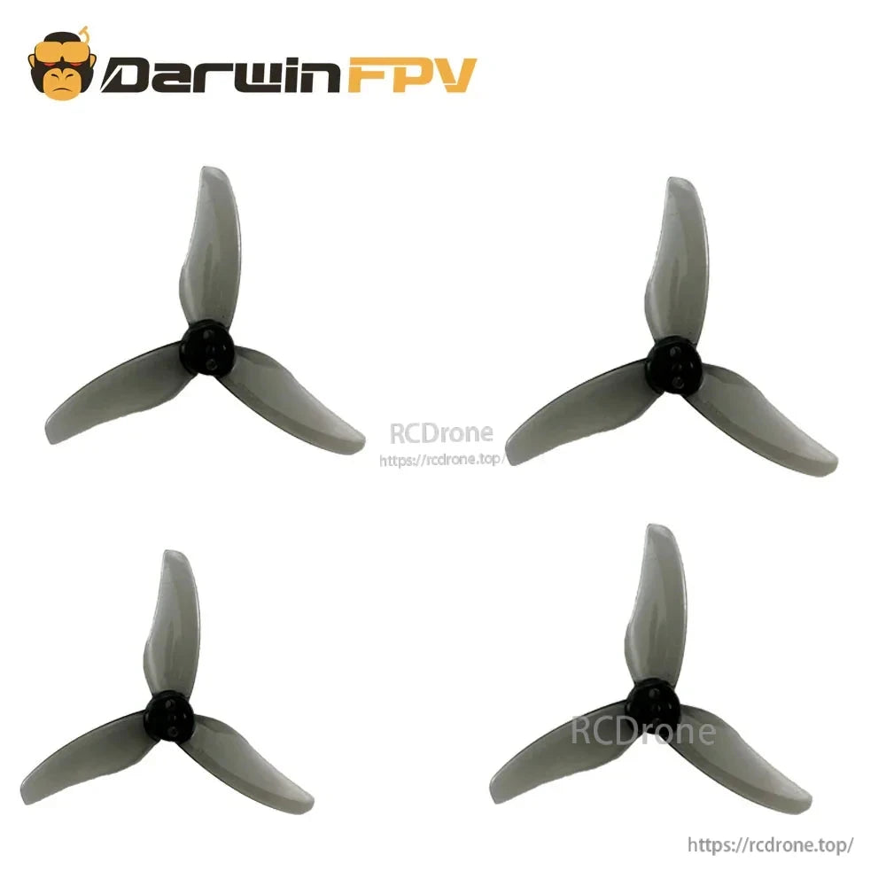 DarwinFPV 2512 2.5 inch tri-blade FPV propellers set of four with DarwinFPV logo