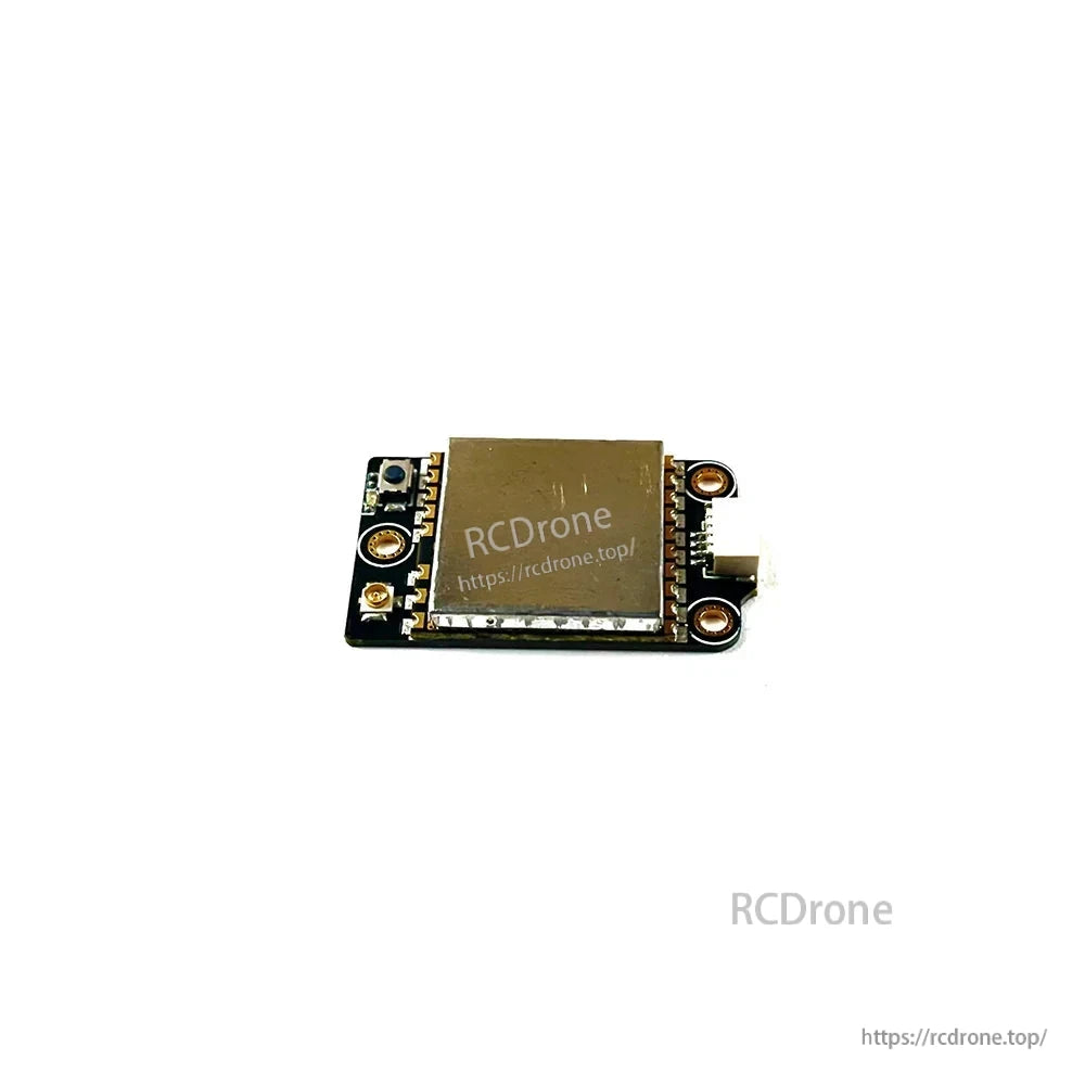Side profile of VTX module showing RF shield height and board layout