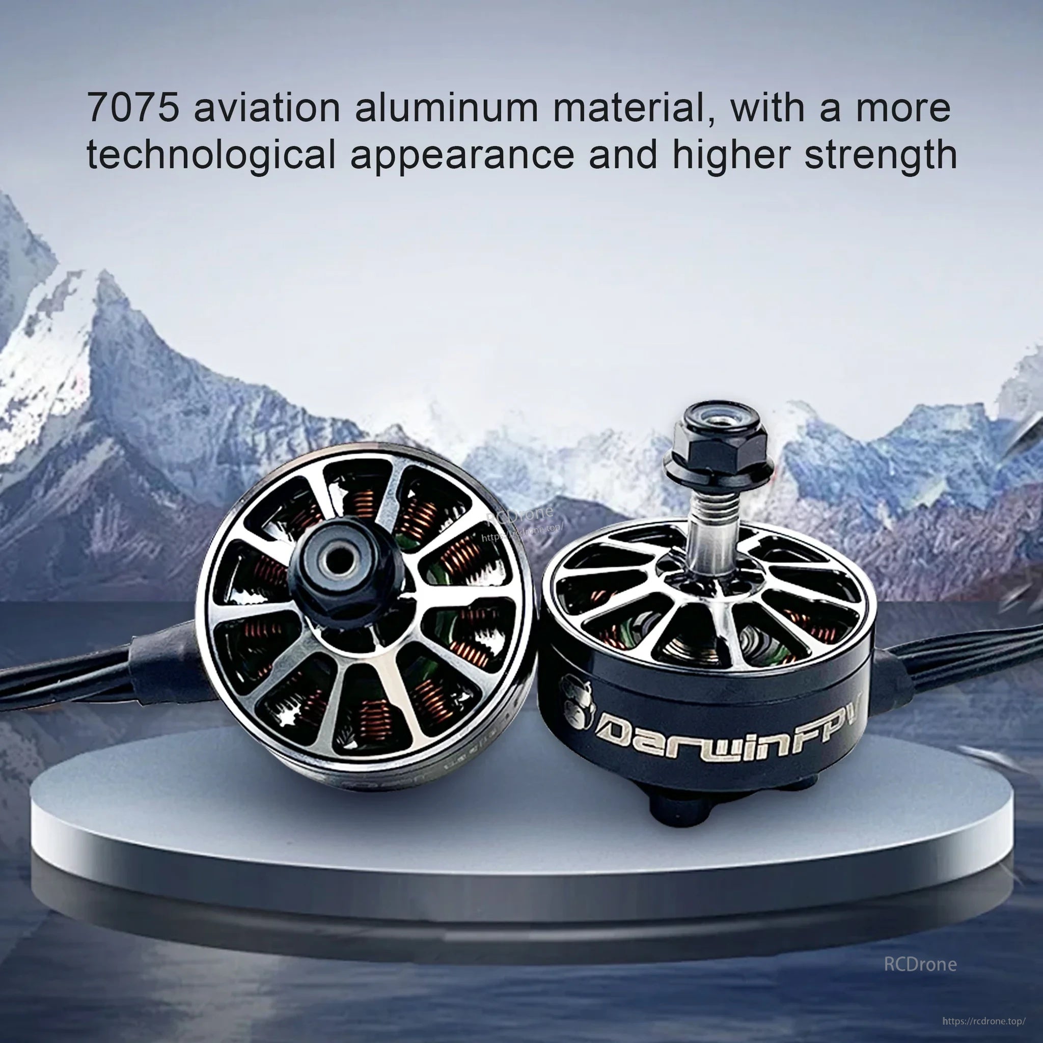 DarwinFPV 2807 1300KV brushless motor with 7075 aviation aluminum bell housing and 5mm shaft