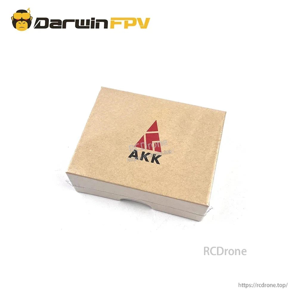 AKK branded cardboard box packaging for the 5.8GHz FPV video transmitter