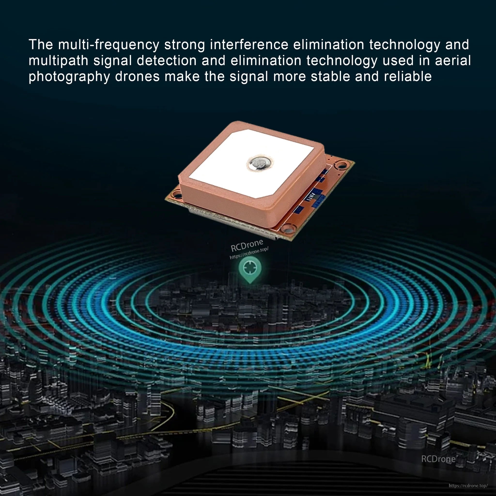 DarwinFPV GM8 anti-interference drone GPS module with ceramic patch antenna for stable positioning