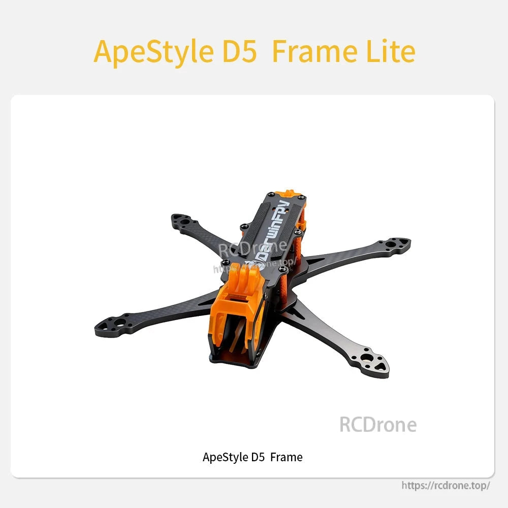 Graphic labeled "ApeStyle D5 Frame Lite" showing the assembled frame on white background