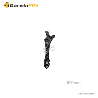 Single carbon fiber FPV frame arm, short style with motor mount holes and center cutout