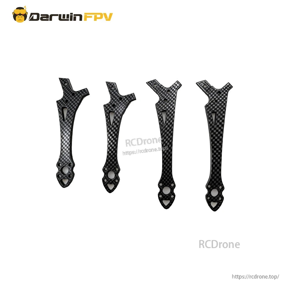 Set of four carbon fiber drone arms with motor mount holes for ApeStyle D6 frame kit