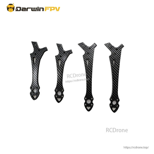 Set of four carbon fiber drone arms with motor mount holes for ApeStyle D6 frame kit