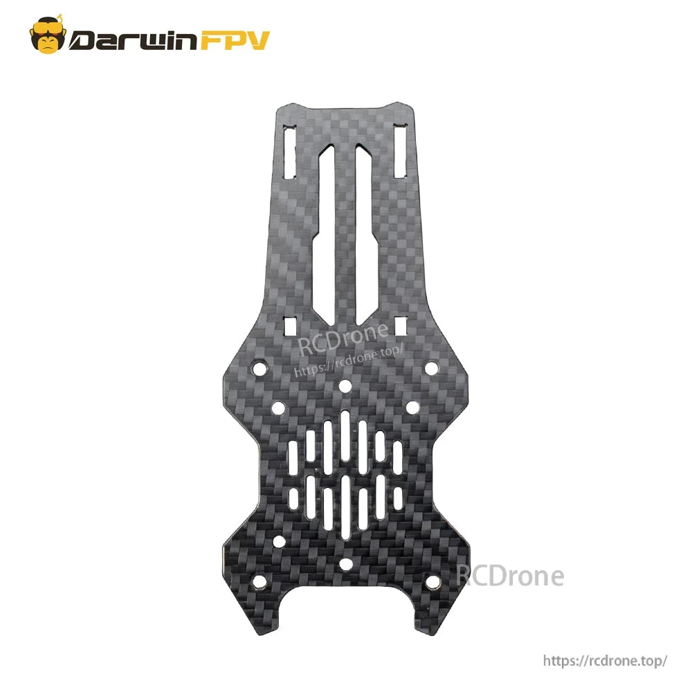 Carbon fiber bottom plate for ApeStyle X6 frame, cutouts for electronics mounting and airflow