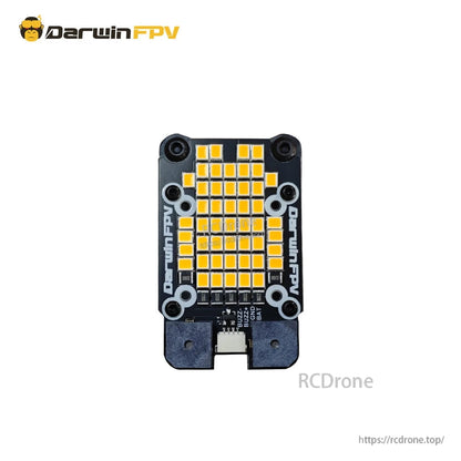 DarwinFPV LED board module with mounting holes and connector at the bottom edge