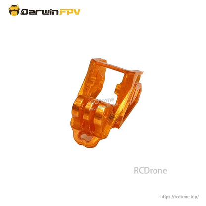 Orange TPU printed camera mount/protector part for ApeStyle X6 frame, side angle view