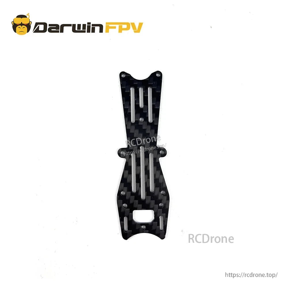 Carbon fiber top plate with slotted cutouts for DarwinFPV BabyApe V2 frame