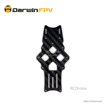 Carbon fiber main body plate for BabyApe V2 frame with cutouts and mounting holes