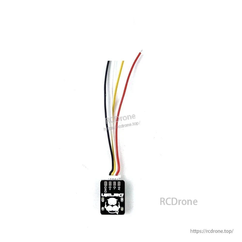 Small PCB module with 4-wire harness included in the kit, compact board with connector header