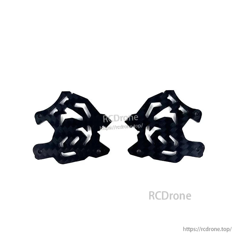 Pair of carbon fiber side plates for BabyApe II frame kit, matching left and right parts