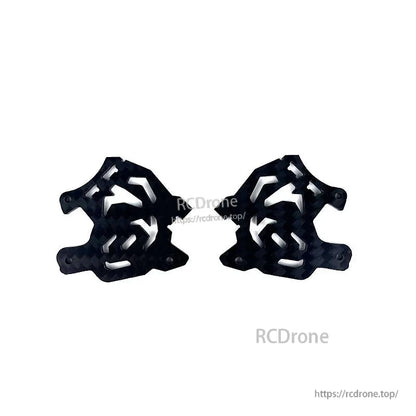 Pair of carbon fiber side plates for BabyApe II frame kit, matching left and right parts