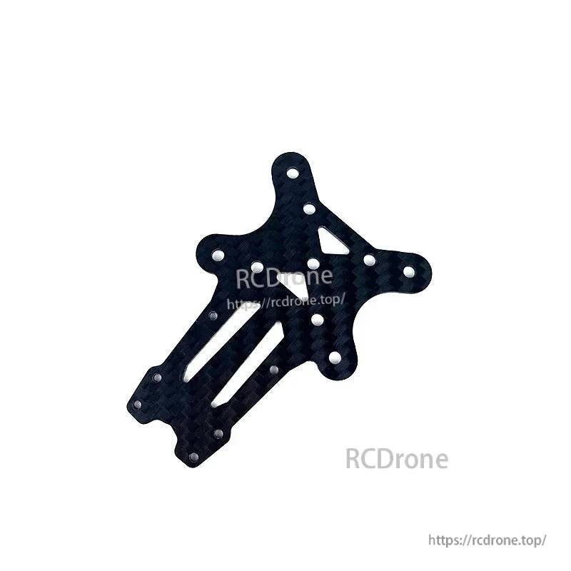 Carbon fiber top plate for BabyApe II FPV frame kit with multiple mounting holes and slots