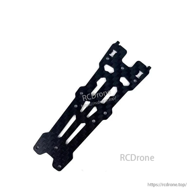 Carbon fiber main bottom plate for BabyApe II frame kit with cutouts for stack and wiring