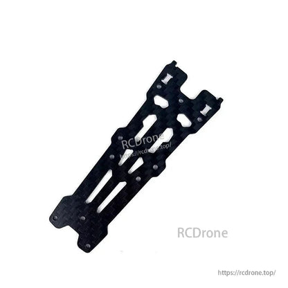 Carbon fiber main bottom plate for BabyApe II frame kit with cutouts for stack and wiring