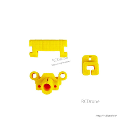 Yellow TPU printed accessories for BabyApe II frame kit, bumper and mount pieces set