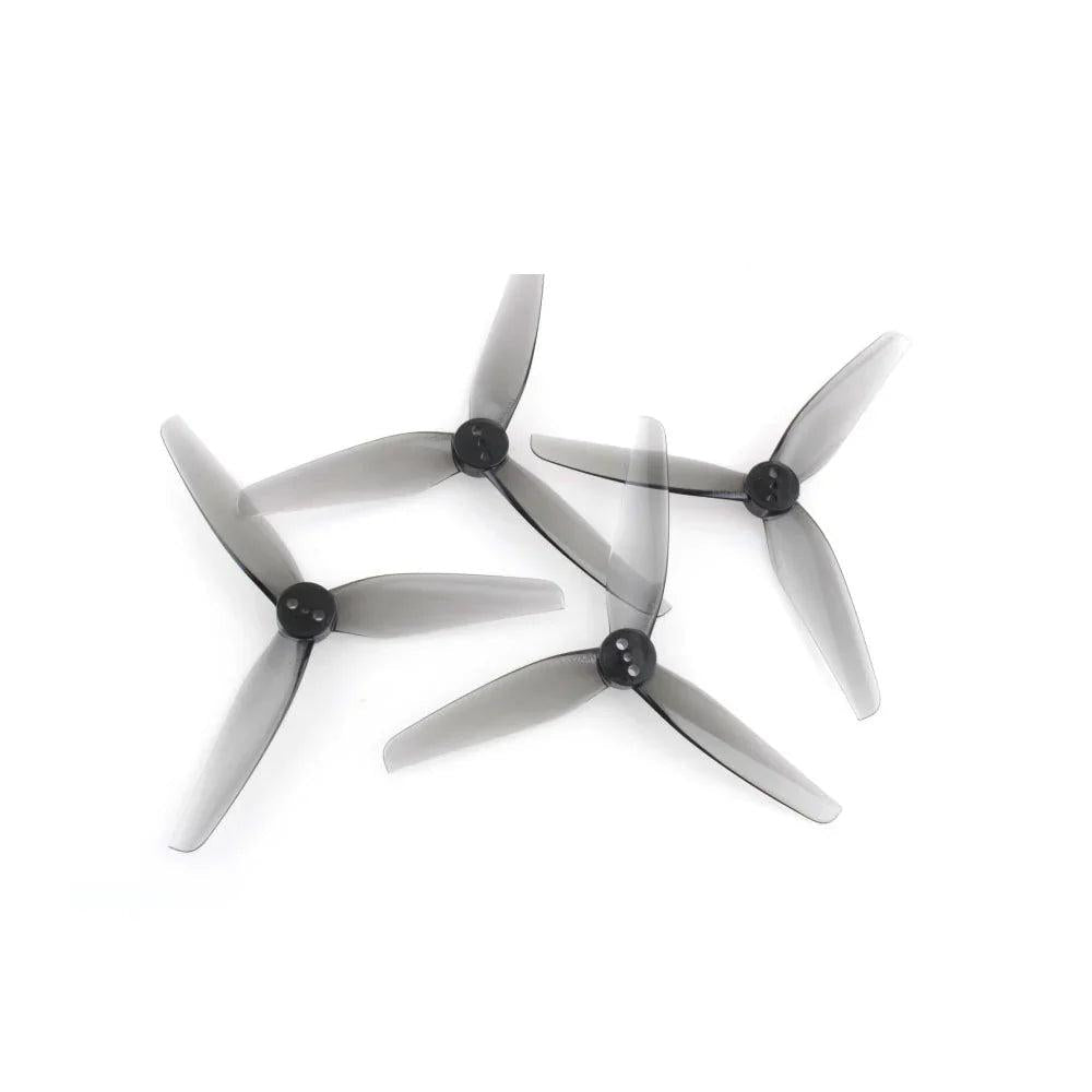 HQProp T3.5X2X3 3.5 inch tri-blade propellers for DarwinFPV BabyApe II, translucent gray, 10mm hub