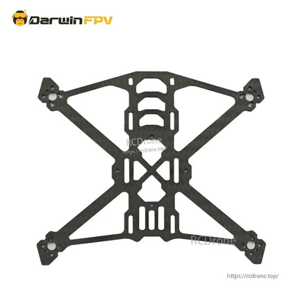 Carbon fiber main base plate for BabyApe III frame with motor mount holes and stack slot cutouts