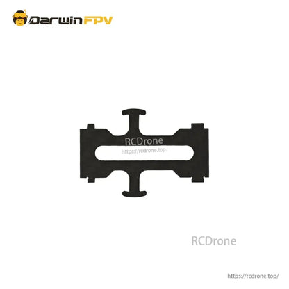 Included carbon accessory plate for the BabyApe III Mini frame, black cutout mounting piece