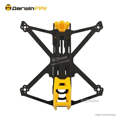 Top-down view of Wide-X quad frame layout with four arms and central mounting slots