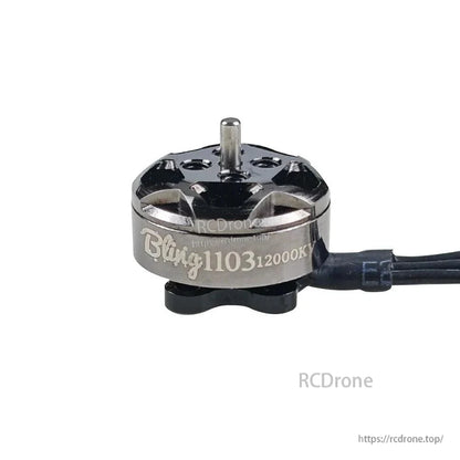 DarwinFPV Bling 1103 brushless motor side profile with “Bling1103 12000KV” marking and wire lead