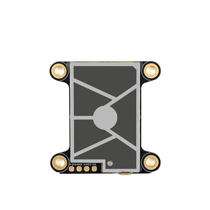 DarwinFPV Cement 5.8G 1000mW VTX top view with mounting holes and solder pads
